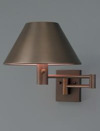 Picture of CLARUS BRONZE MATTE SWING ARM WALL LAMP WITH M2 SHADE