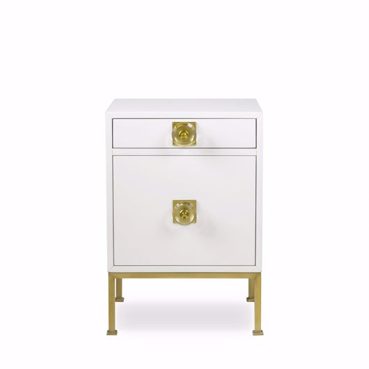 Picture of FORMAL NIGHTSTAND - WHITE LACQUER
