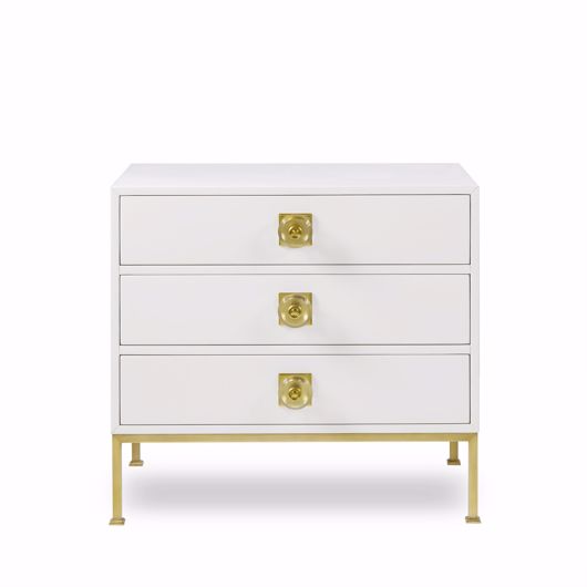 Picture of FORMAL CHEST - 3 DRAWER / WHITE LACQUER