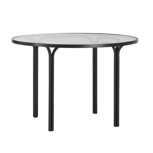 Picture of KANTAN ALUMINUM 42" ROUND DINING TABLE, GLASS TOP