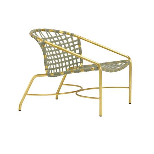 Picture of KANTAN BRASS LOUNGE CHAIR, SUNCLOTH STRAP