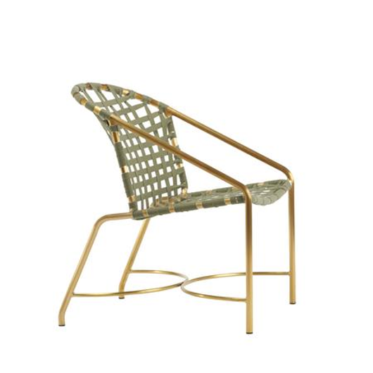 Picture of KANTAN BRASS ARM CHAIR, SUNCLOTH STRAP