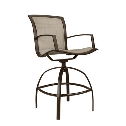 Picture of WAVE PADDED SLING SWIVEL BAR CHAIR
