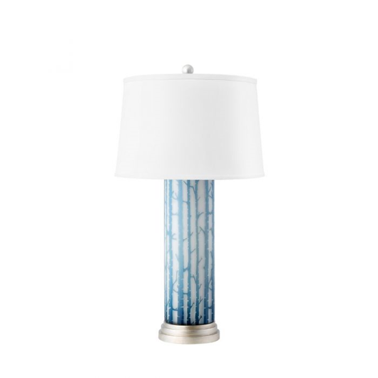 Picture of BIRCH LAMP, BLUE AND WHITE