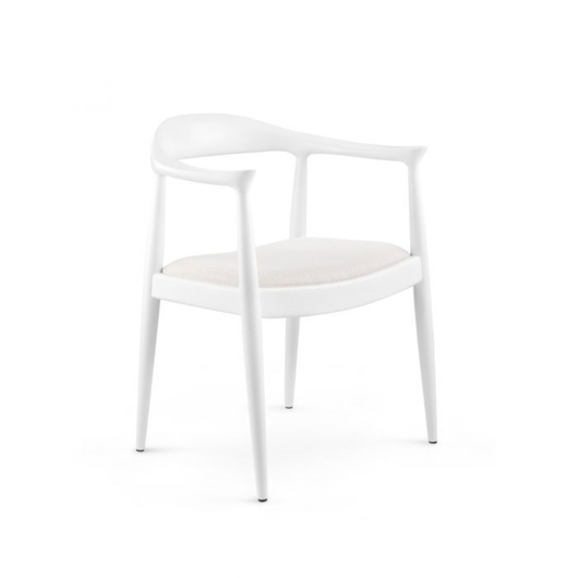 Picture of DANISH ARMCHAIR, WHITE