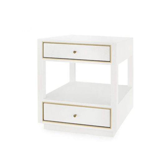Picture of CARMEN 2-DRAWER SIDE TABLE, WHITE