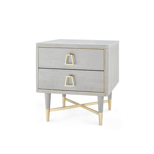 Picture of ADRIAN 2-DRAWER SIDE TABLE, LIGHT GRAY ANIGRE