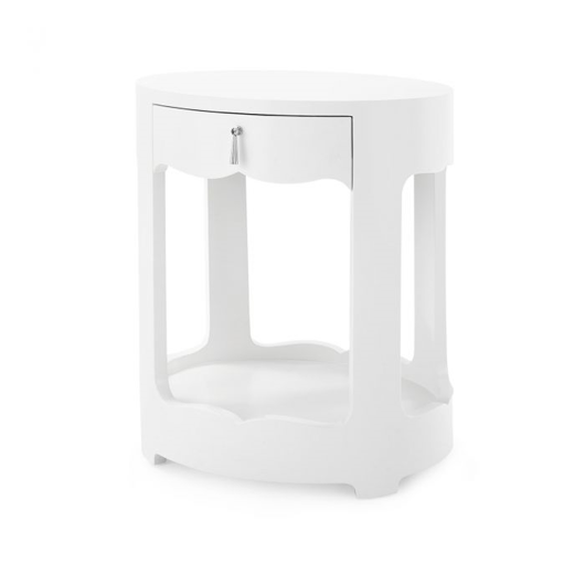 Picture of BRIGITTE 1-DRAWER SIDE TABLE, WHITE