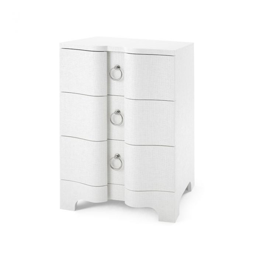 Picture of BARDOT 3-DRAWER SIDE TABLE, WHITE
