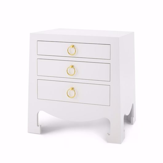 Picture of JACQUI 3-DRAWER SIDE TABLE, WHITE