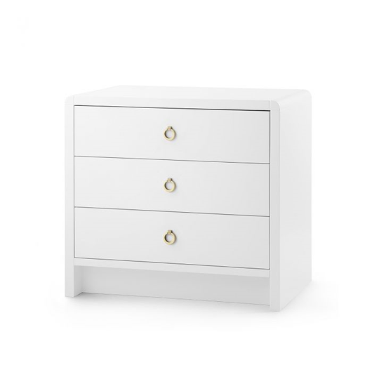 Picture of BRYANT 3-DRAWER SIDE TABLE, WHITE