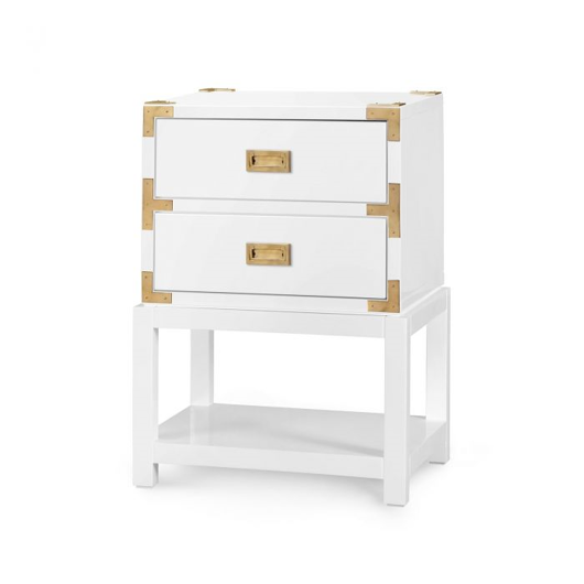 Picture of TANSU 2-DRAWER SIDE TABLE, WHITE