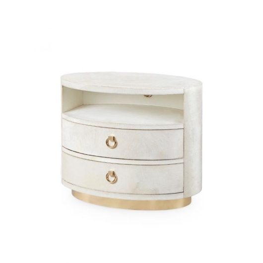 Picture of JULIUS 2-DRAWER SIDE TABLE, WHITE