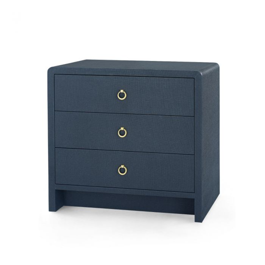 Picture of BRYANT 3-DRAWER SIDE TABLE, NAVY BLUE