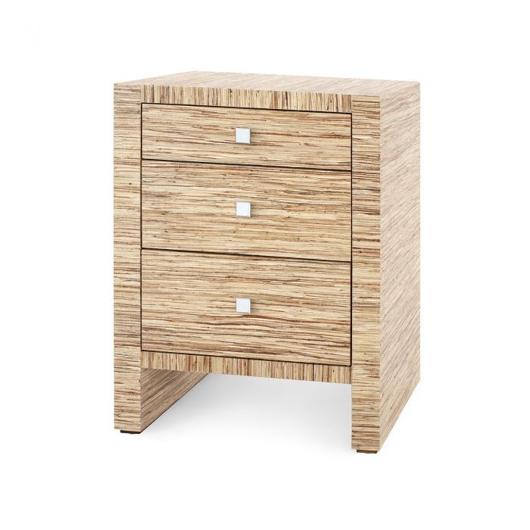 Picture of MORGAN 3-DRAWER SIDE TABLE, NATURAL