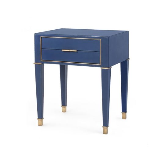 Picture of HUNTER 2-DRAWER SIDE TABLE, NAVY BLUE