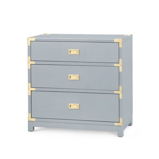Picture of VICTORIA 3-DRAWER SIDE TABLE, GRAY