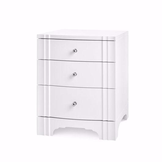 Picture of FLANDERS 3-DRAWER SIDE TABLE, WHITE