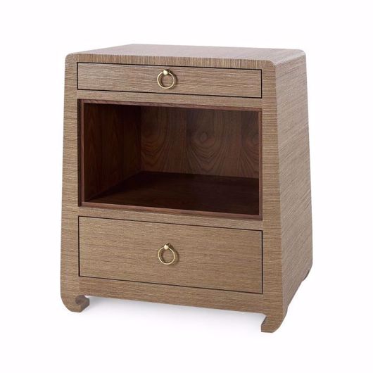 Picture of MING 2-DRAWER SIDE TABLE, BROWN