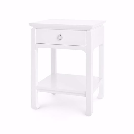 Picture of HARLOW 1-DRAWER SIDE TABLE, WHITE