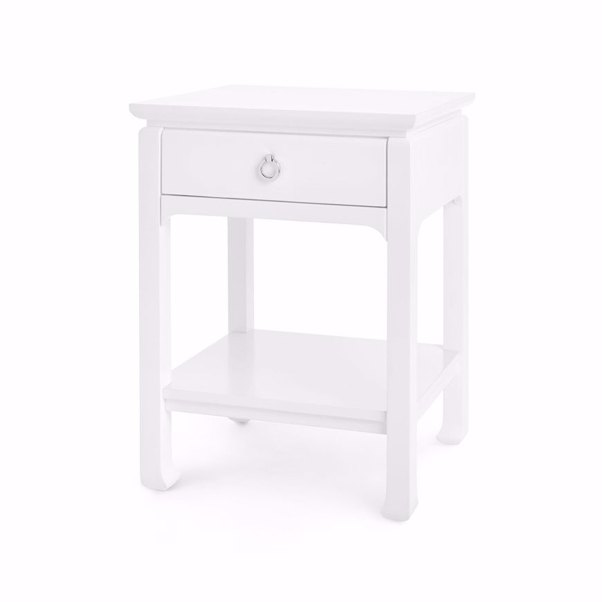 Picture of HARLOW 1-DRAWER SIDE TABLE, WHITE