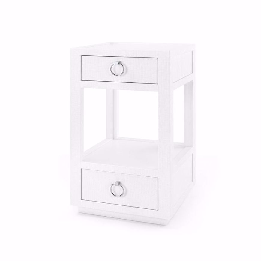 Picture of CAMILLA 2-DRAWER SIDE TABLE, WHITE