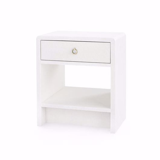 Picture of BENJAMIN 1-DRAWER SIDE TABLE, WHITE LINEN