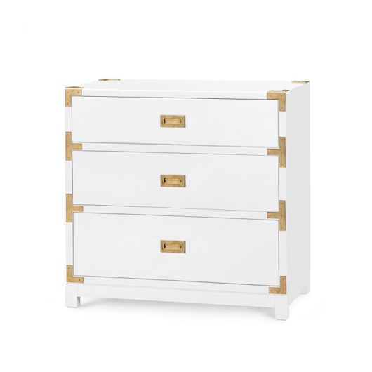 Picture of VICTORIA 3-DRAWER SIDE TABLE, WHITE