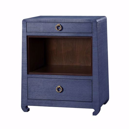 Picture of MING 2-DRAWER SIDE TABLE, NAVY BLUE