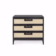 Picture of ASTOR 3-DRAWER SIDE TABLE, BLACK