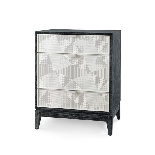 Picture of BORNEO 3-DRAWER SIDE TABLE, BLACK
