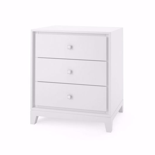 Picture of BERGAMO 3-DRAWER SIDE TABLE, WHITE