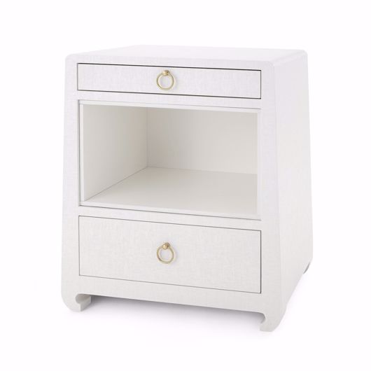 Picture of MING 2-DRAWER SIDE TABLE, WHITE