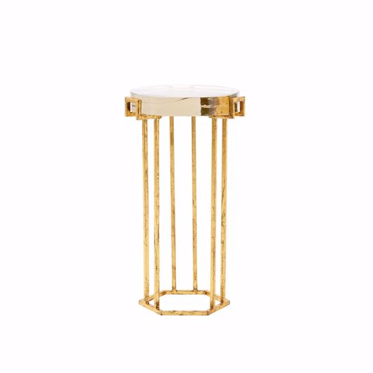 Picture of PRISM ROUND SIDE TABLE, GOLD