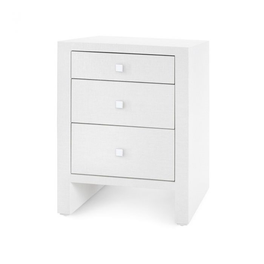 Picture of MORGAN 3-DRAWER SIDE TABLE, WHITE