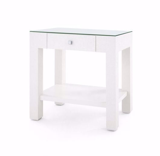 Picture of VALENTINA 1-DRAWER SIDE TABLE, WHITE