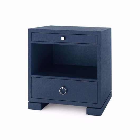 Picture of FRANCES 2-DRAWER SIDE TABLE, NAVY BLUE