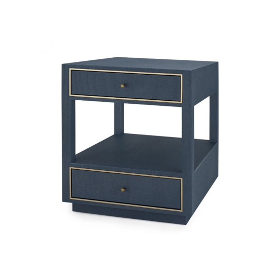 Picture of CARMEN 2-DRAWER SIDE TABLE, NAVY BLUE