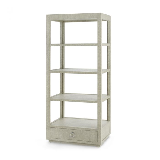 Picture of CAMILLA ETAGERE, MOSS GRAY TWEED