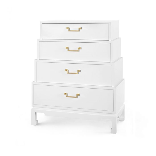 Picture of JASMINE TALL 4-DRAWER, WHITE