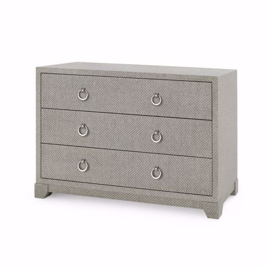 Picture of BRITTANY LARGE 3-DRAWER, GRAY TWEED