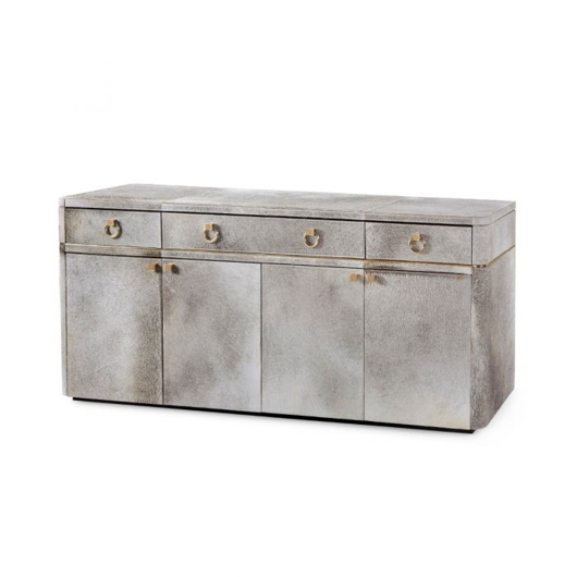Picture of ANDRE 3-DRAWER & 4-DOOR CABINET, GRAY