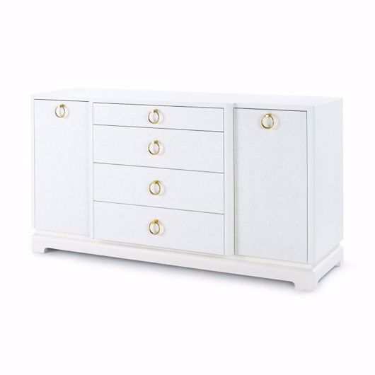 Picture of PAVEL 4-DRAWER & 2-DOOR CABINET, WHITE