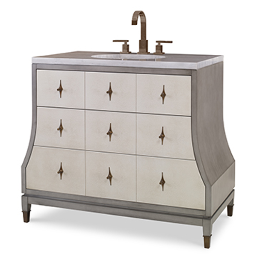 Picture of TAPERED SINK CHEST - ASH GREY / LINEN