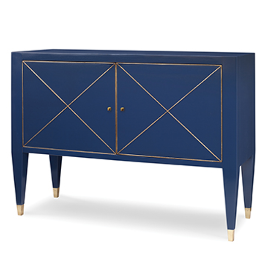 Picture of BEAUMONT CABINET - CADET BLUE W/ GOLD ST