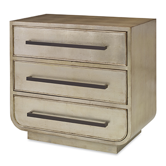 Picture of BOWED NIGHTSTAND - FRENCH GOLD