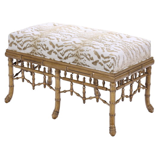Picture of HAND CARVED FAUX BAMBOO BENCH