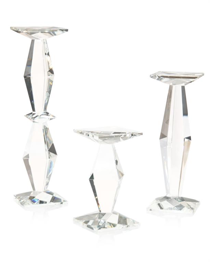 Picture of SET OF THREE PRISM CANDLEHOLDERS