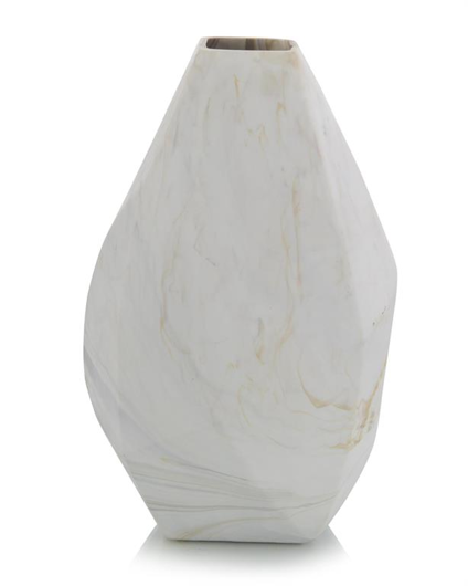 Picture of WISPS OF SMOKE ON WHITE GLASS VASE