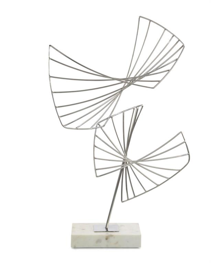 Picture of ABSTRACT SCULPTURE ON CREAM MARBLE BASE